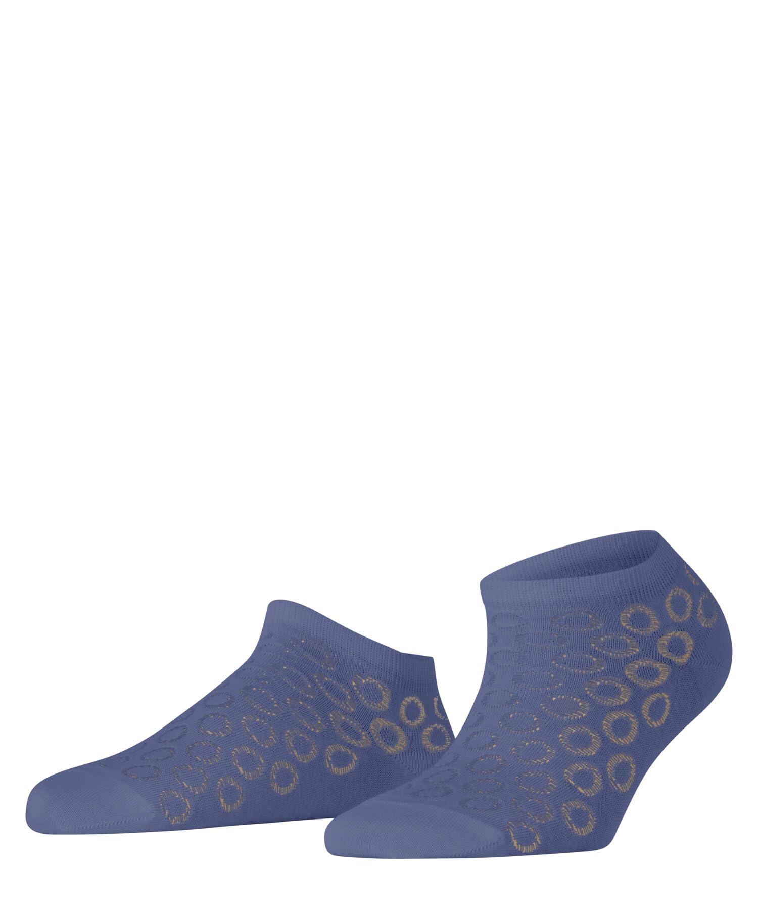 FALKE Women's Joy Fuel W Sn Cotton Low-Cut Patterned 1 Pair Trainer Socks, Blue Smoky 6483, 2.5-5