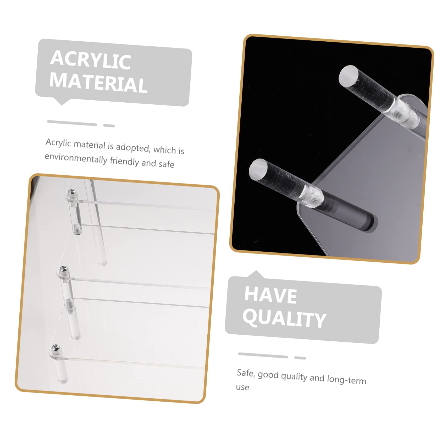 SOLUSTRE 1Pc Multi Layer Acrylic Display Stand for Desktop Storage Clear Organizer for Jewelry Cosmetics and Items for Home Retail and Events