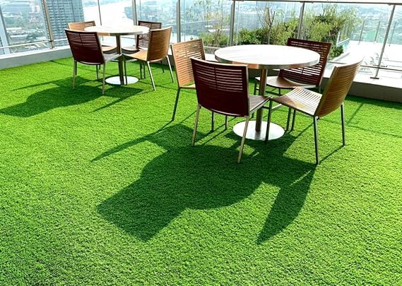 Fine Plastic 25 MM High Indoor Outdoor Garden Lawn Landscape Synthetic Artificial Grass Mat for Balcony, Lawn, Door,Natural Looking (4 X 2 Feet) (B0D17JZG4Z) Amazon Price History, Amazon Price Tracker