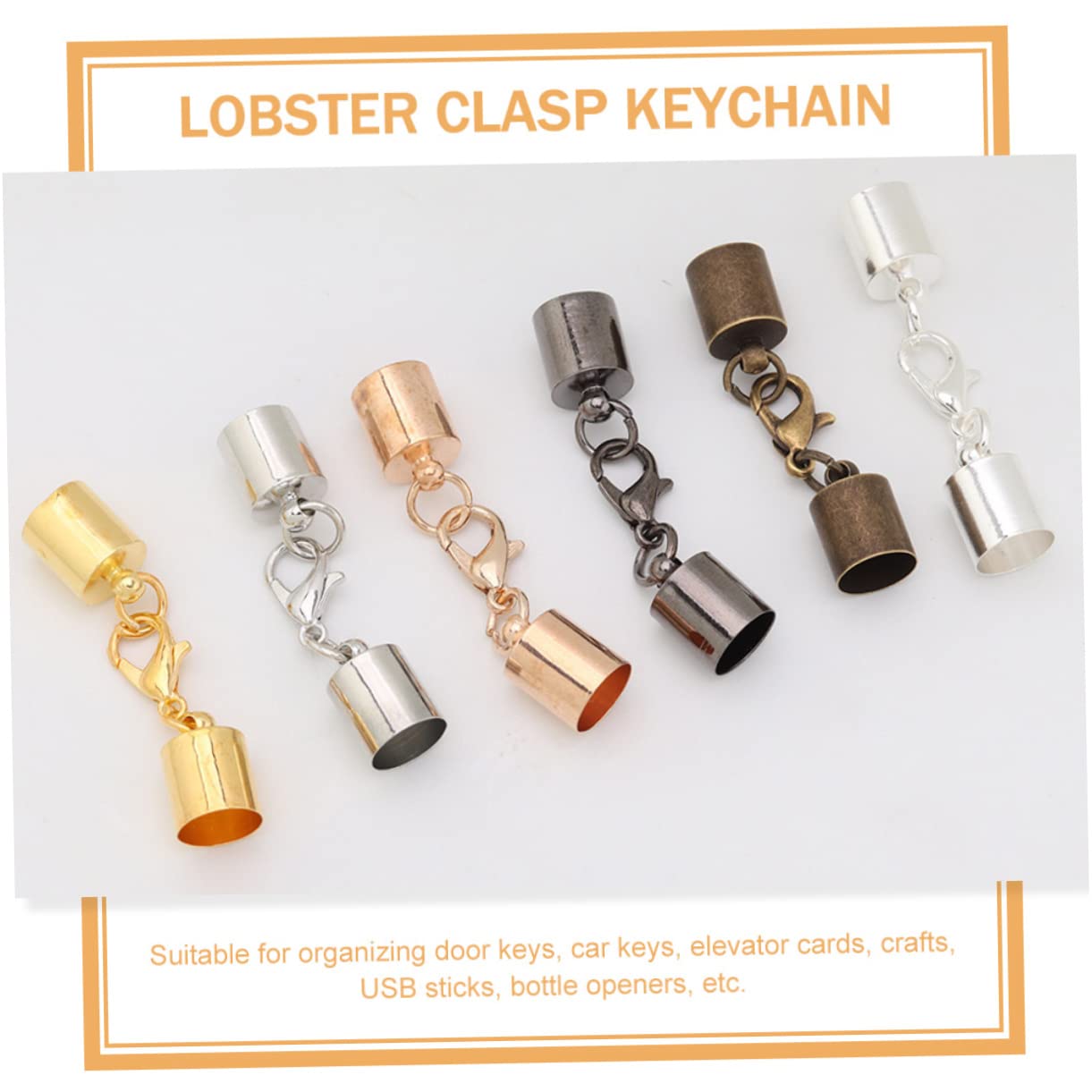 Sewroro 240piezas Accesorios De Joyería Cierres De Langosta Conectores Para Pulseras y Llaveros Materiales Para Manualidades