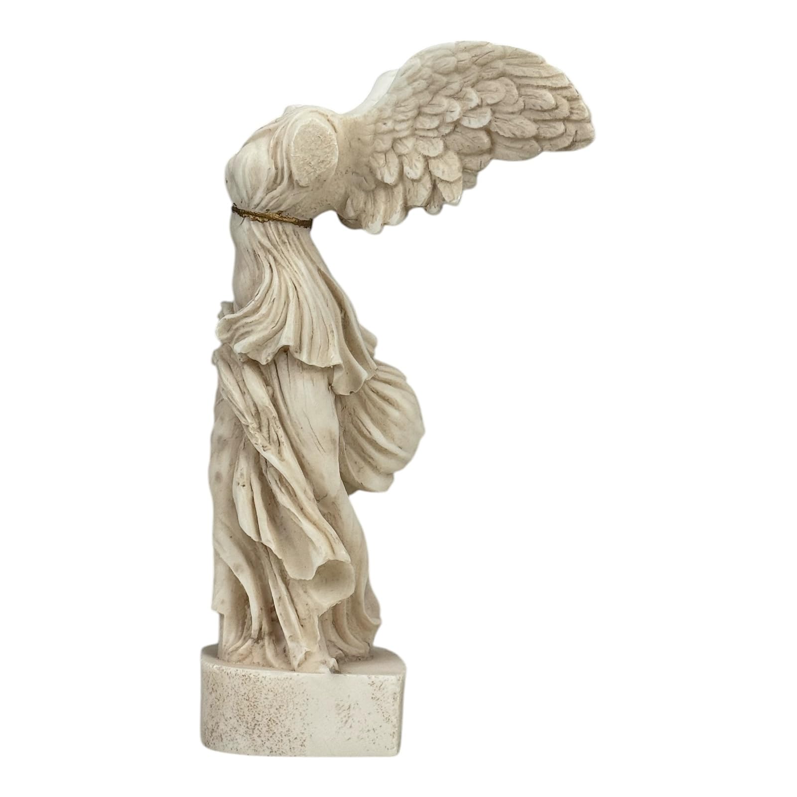 Estatua de la diosa griega de la victoria de Samotracia con alas en color gris, 19,8 cm