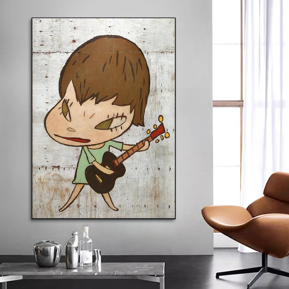 Amazon.co.jp: 奈良美智ポスター《ギターガール》ウォールアート日本の