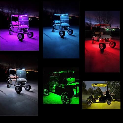 Miniatura 7 de Luces LED para carrito de golf, luces multicolores para debajo de la carrocería, kit de iluminación de neón impermeable para auto EZGO Yamaha Club