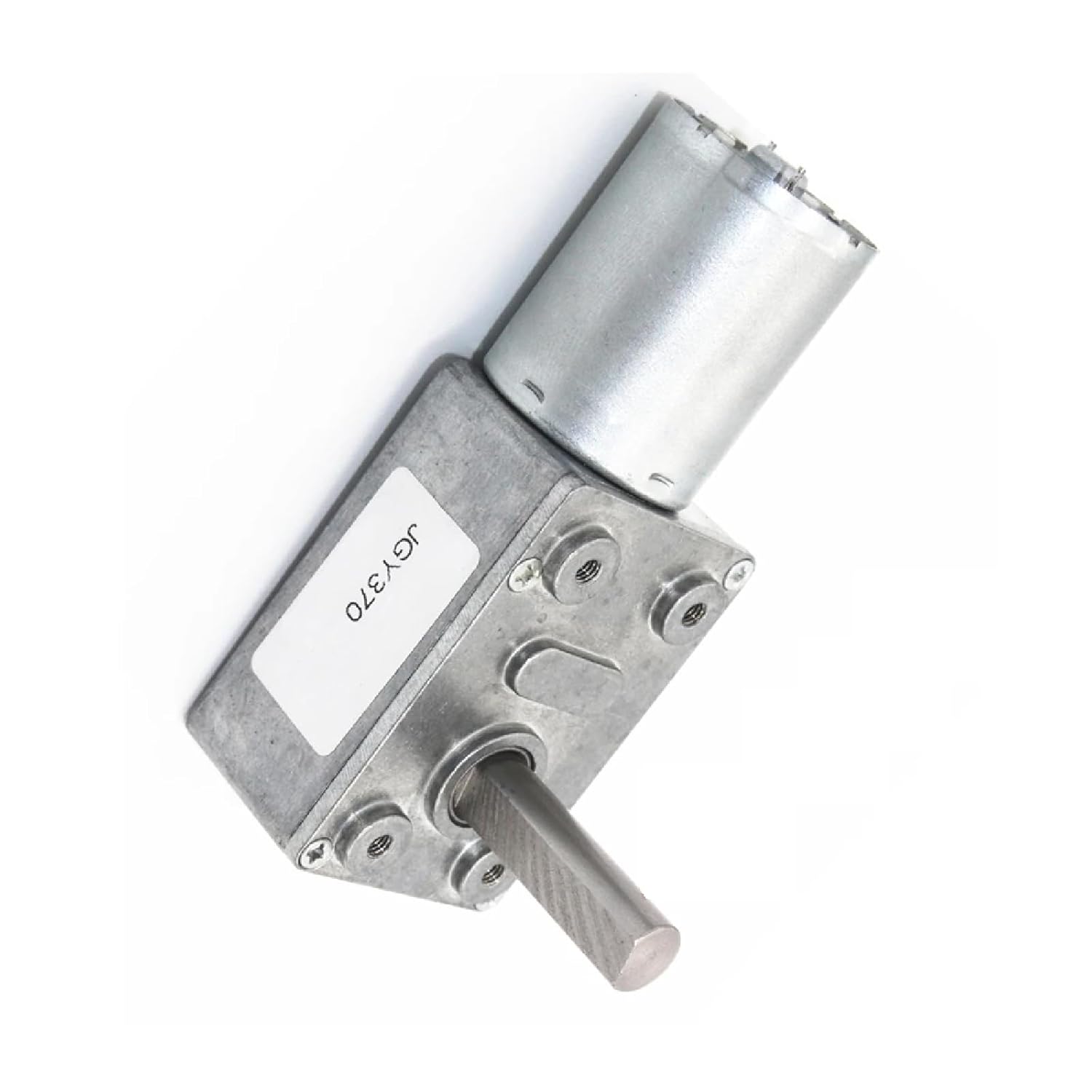 JGY370 Worm Gear Motor, DC 6V/12V/24V, 8MM D7 Shaft, Self-Locking Gearbox, 6-150 RPM Variable Speed, 25MM Length (210rpm DC 24V)