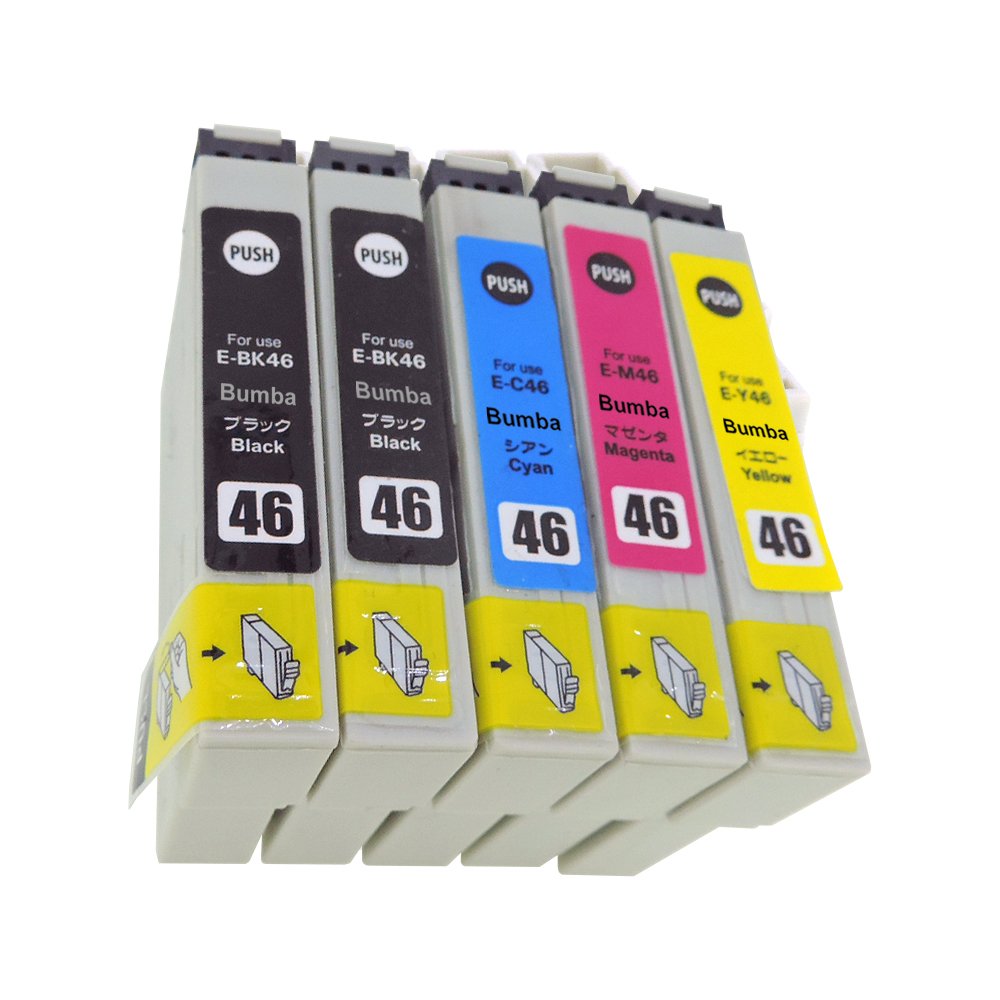 Amazon.co.jp: EPSON（エプソン用）IC4CL46(BK×2/C/M/Y) 5本セット