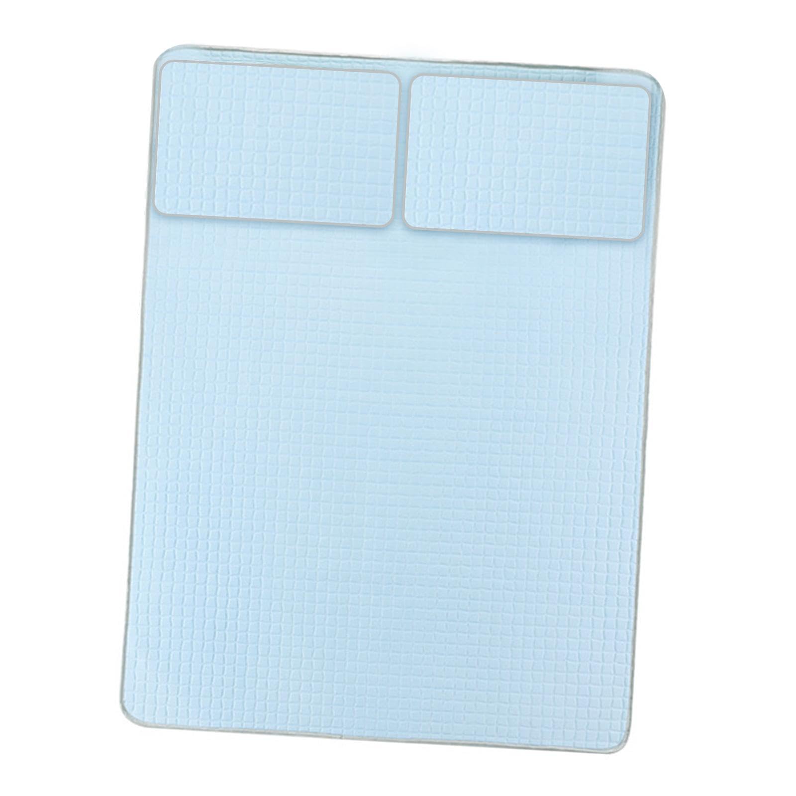 Almohadilla de colchón de enfriamiento Estera de enfriamiento de látex for personas que duermen calientes, Cómoda y lavable Estera fría Almohadilla de enfriamiento for el cuerpo Cubrecolchón, Azul 2.0