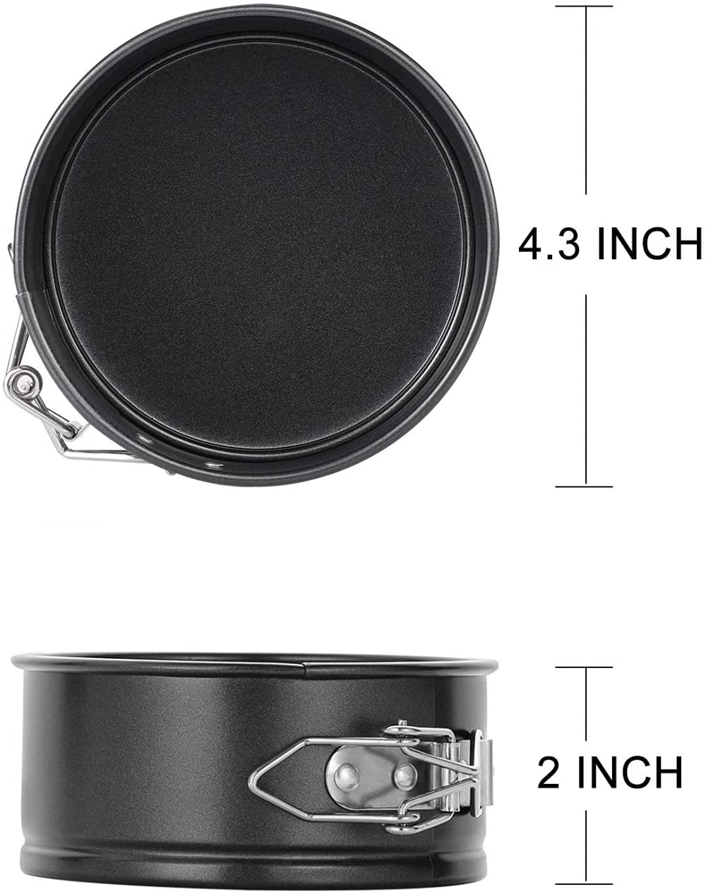 Juego De Moldes De Resorte De 4 Pulgadas - Juego De Tarta De Queso Antiadherente De 4 Piezas Para Tartas De Queso, Pizza Y Quiche
