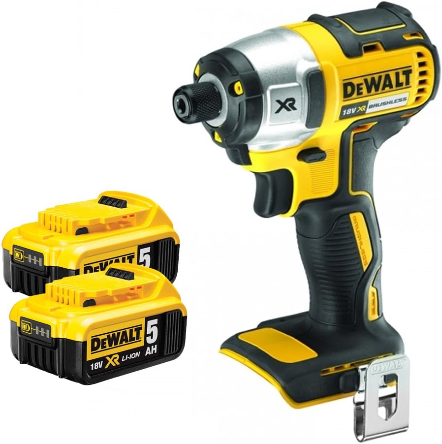 Dewalt DCF887 18V XR Brushless Impact Driver 3 Speed + 2 x DCB184 5ah