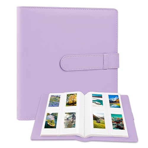 256 Photos Album for Fujifilm Instax Mini Camera/Polaroid 2”x3” Pictures, 2x3 Photo Album Book for Fujifilm Instax Mini 11 12 evo 9 90 70 40 8 Instant Camera & Instax Mini Instant Film,Purple - purple