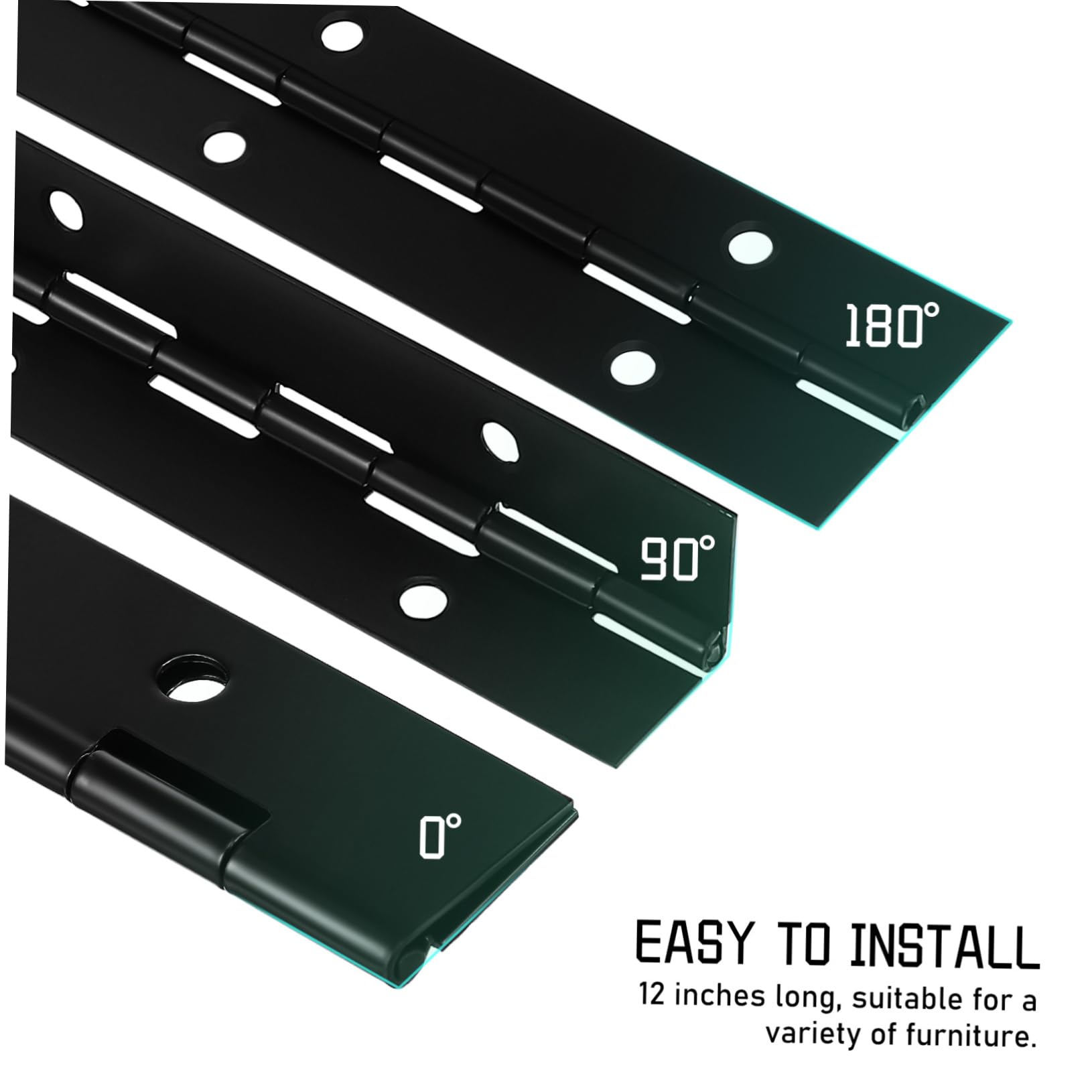 OSALADI 2 Pcs Metal Piano Hinges Long Hinge for Box Cabinet Jewelry to Install