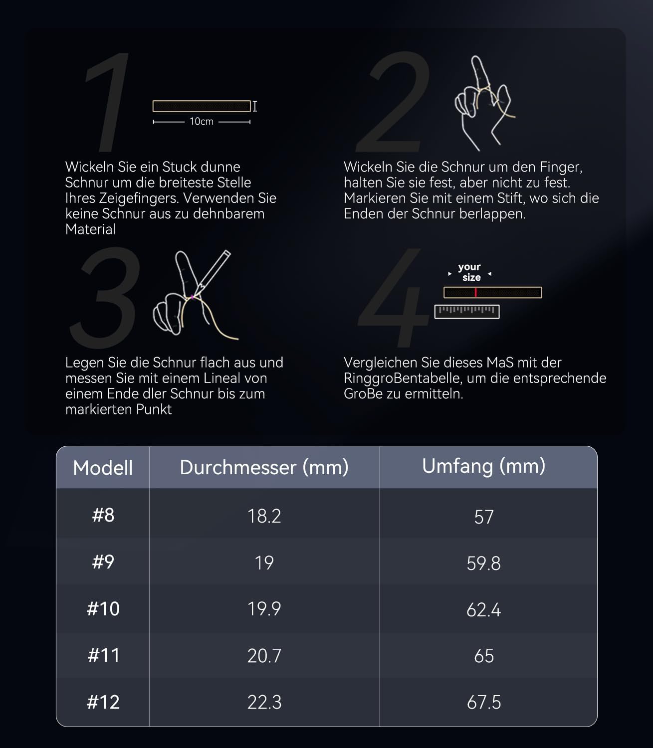 Anillo inteligente 6.0 y compartimento de carga. 【Industrias nº 1 – 0 errores de medición】2025 Fitness Tracker para seguimiento del sueño Wearable, SpO2, Smartring para Android e iOS, negro 8#