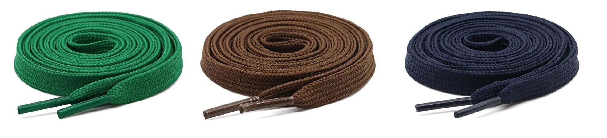 Demoda Flat Shoe Laces(Pack of 3 pair-Green,Brown,Navy Blue) (B01BDTWKY0) Amazon Price History, Amazon Price Tracker