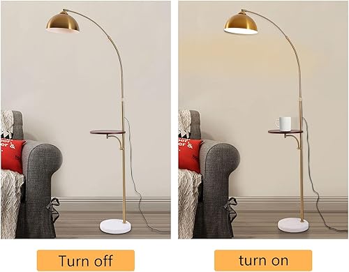 Miniatura 5 de OUKANING Lámpara de pie de decoración industrial con lámpara de escritorio rústica de metal ajustable, lámpara de libro para sala de estar,