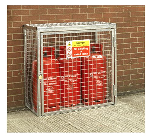 Image of Galvanised Gas Cylinder Cage for 3 x 19kg Cylinders