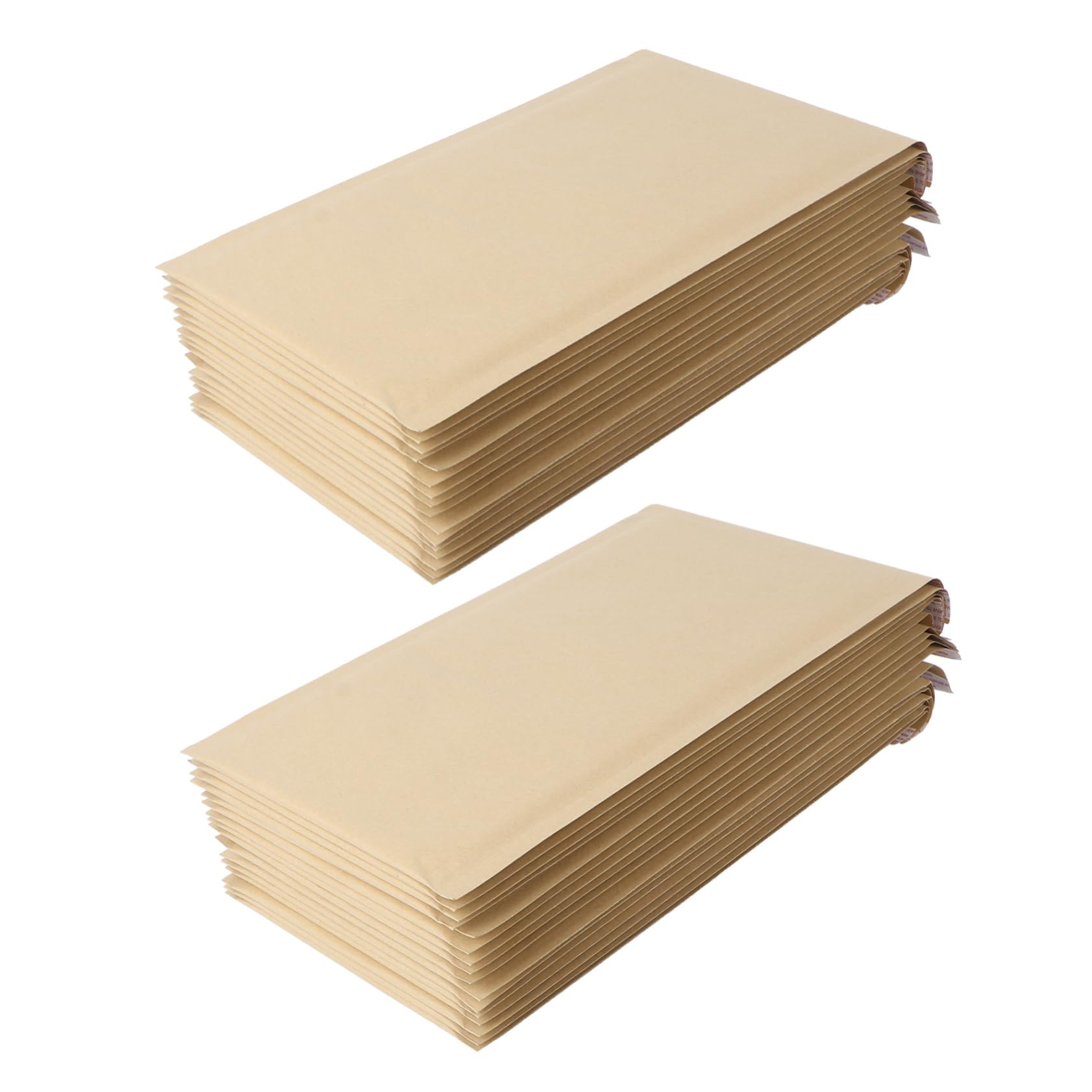 HOMSFOU Lot de 25 Enveloppes à Bulles Kraft Beige Protection Amortissante et Bords Renforcés, Paquet D'expédition Auto-adhésif en Plastique pour Colis Sécurisés