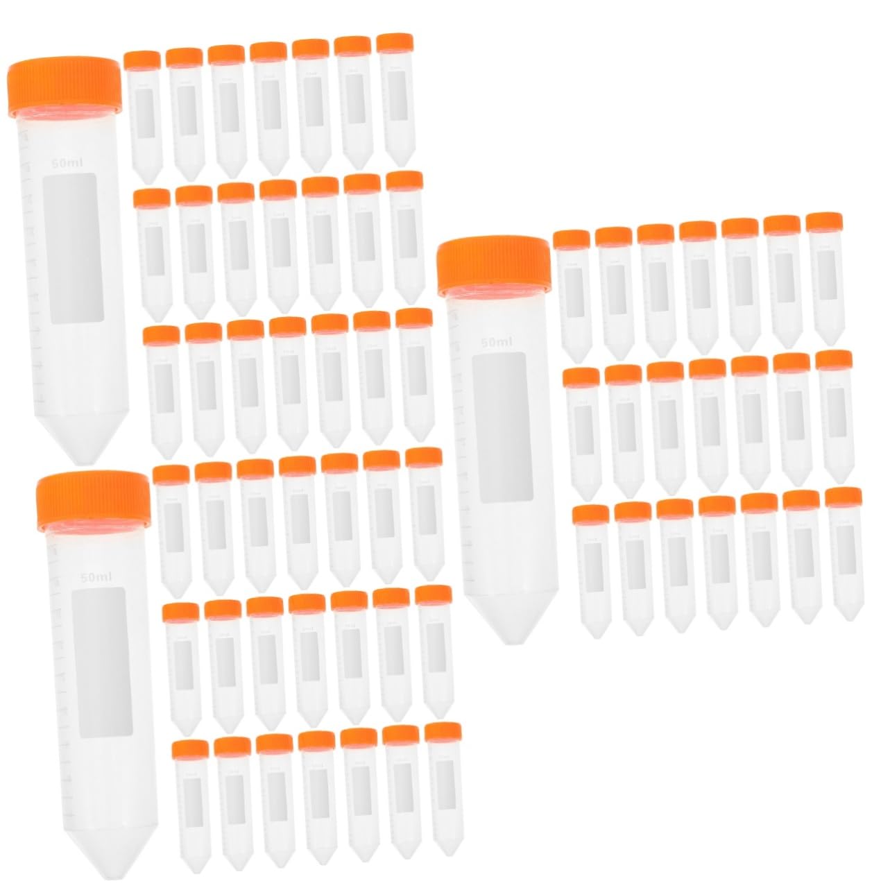 ULTECHNOVO 75 Piezas Tubo De Centrífuga Graduado Tubos Transparentes De Prueba Tubo De Ensayo Tubos De Centrífuga Tubos De Ensayo Con Tapas Tubos De Ensayo De Plástico El Plastico