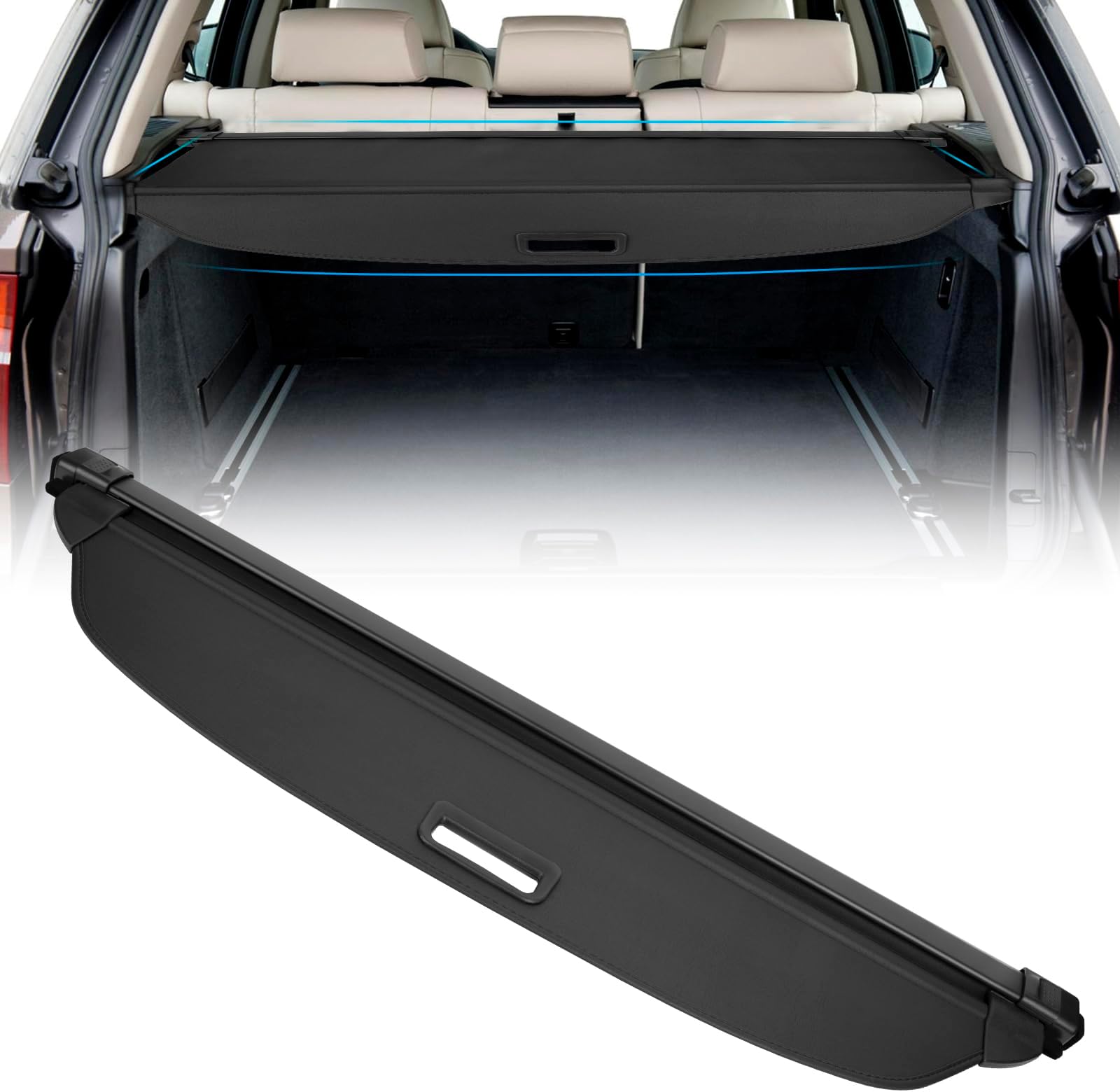 Cargo Cover Compatible with Audi Q5 SQ5 2018 2019 2020 2021 2022 2023, Car Trunk