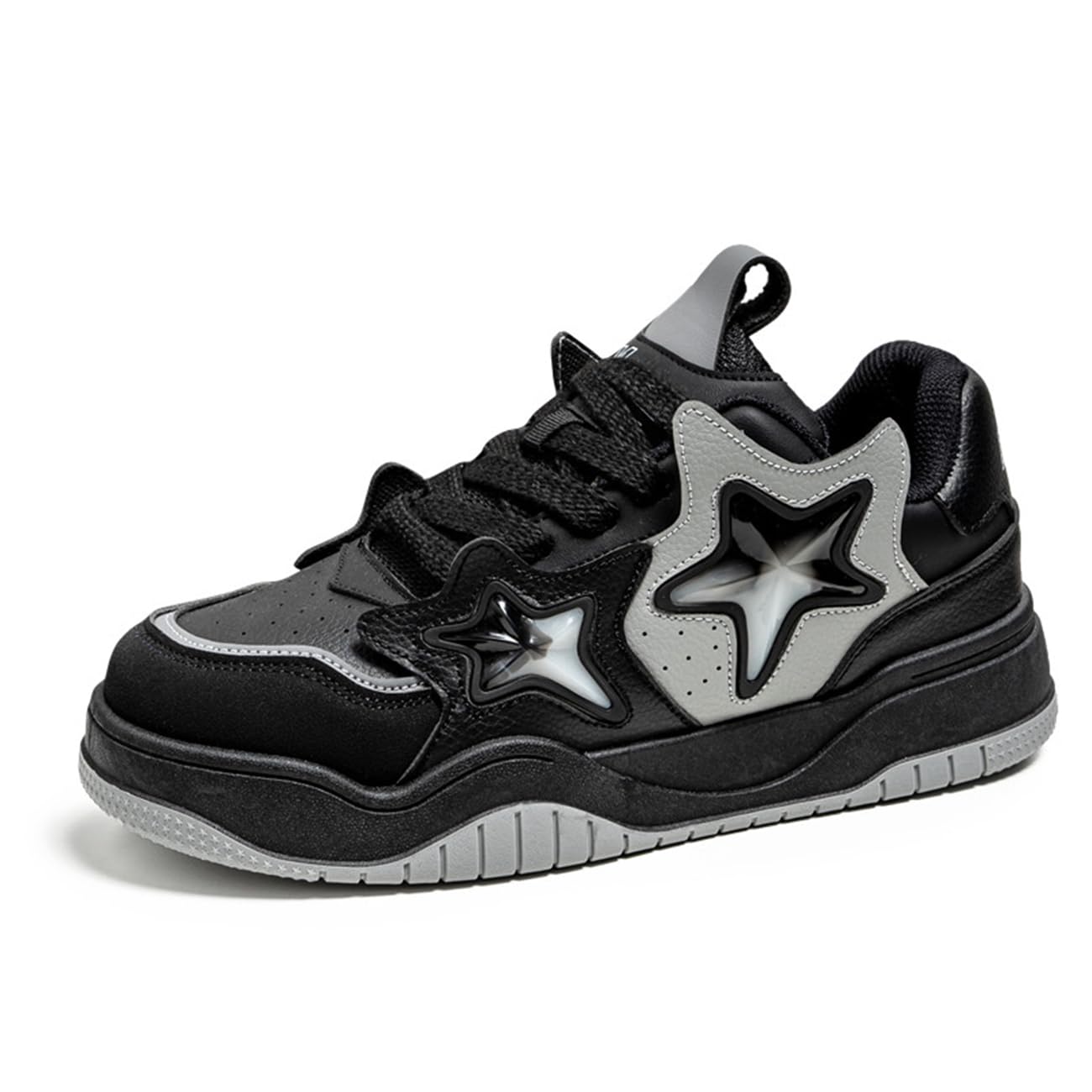 Herren Y2K Stern Plattform Sneaker Atmungsaktive Low-Top Skateschuhe für Streetwear & Campus