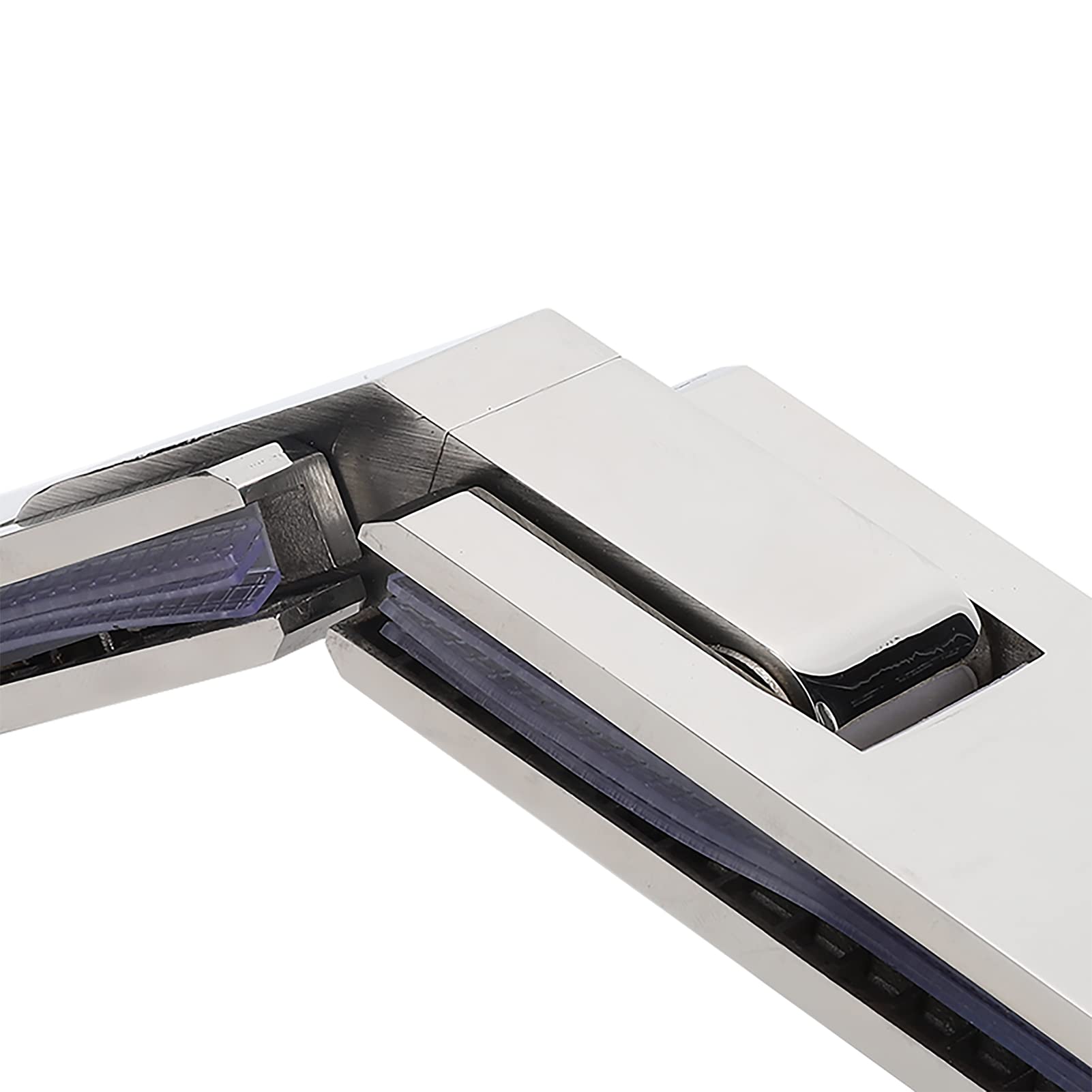 Zawias do drzwi szklanych, zacisk łazienkowy, Bathroom Clamp Clip,Glass Door Hinge,Pivot Hinges,Glass Shower Door Clip, Scratched-proof Heavy Duty 135 Degree Shower Room Hinges Firm