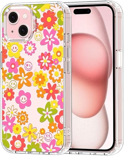 MOSNOVO Buffertech - Funda compatible con iPhone 15, impacto de caída de 6.6 pies, tecnología antidesprendimiento, TPU transparente, a prueba de