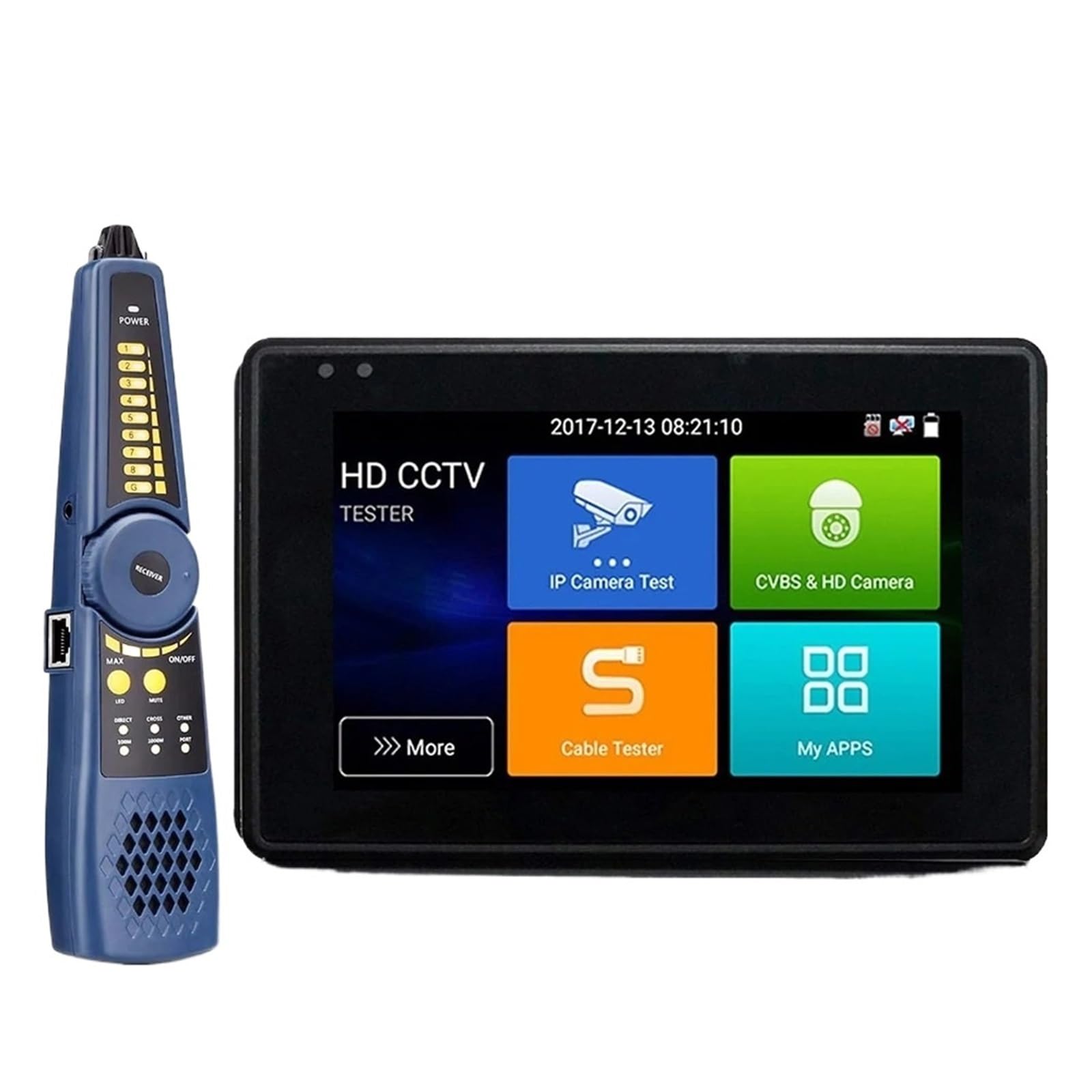 CCTV Tester, 4inch Touch Screen Security Video Monitor CCTV Tester With Wire Tracker Wrist IP Camera CVI & CVBS Analog