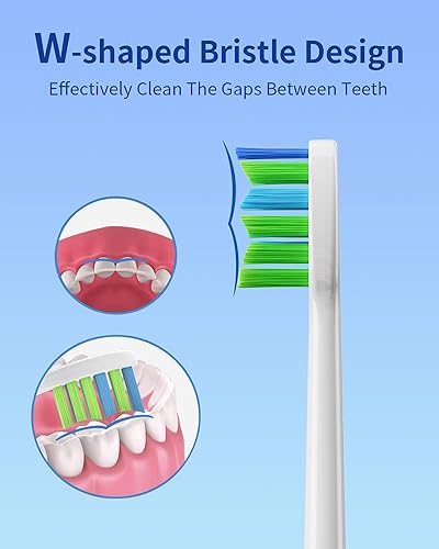 Miniatura 6 de 7am2m AM101AM105 cabezales de cepillo de dientes eléctrico x 4 para cepillo de dientes eléctrico de 7 am2 m (Blanco)