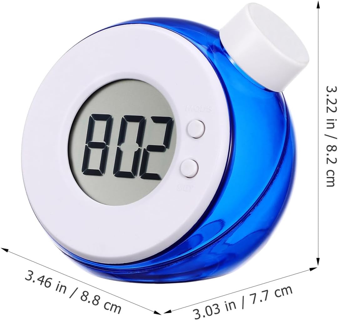 Water Powered Clock with Led Display Battery-Free for Home and Garden Decor Waterproof Wall Clock