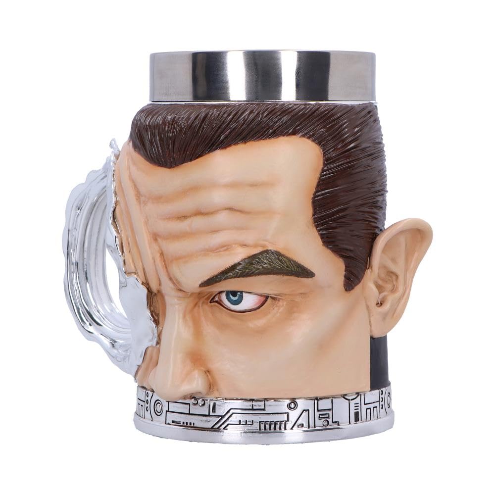 Nemesis Now Terminator T-1000 Bierkrug, Sci-Fi-Film-Trinkgeschirr, Sammlerstück, Terminator 2 Erinnerungsstücke und Geschenke