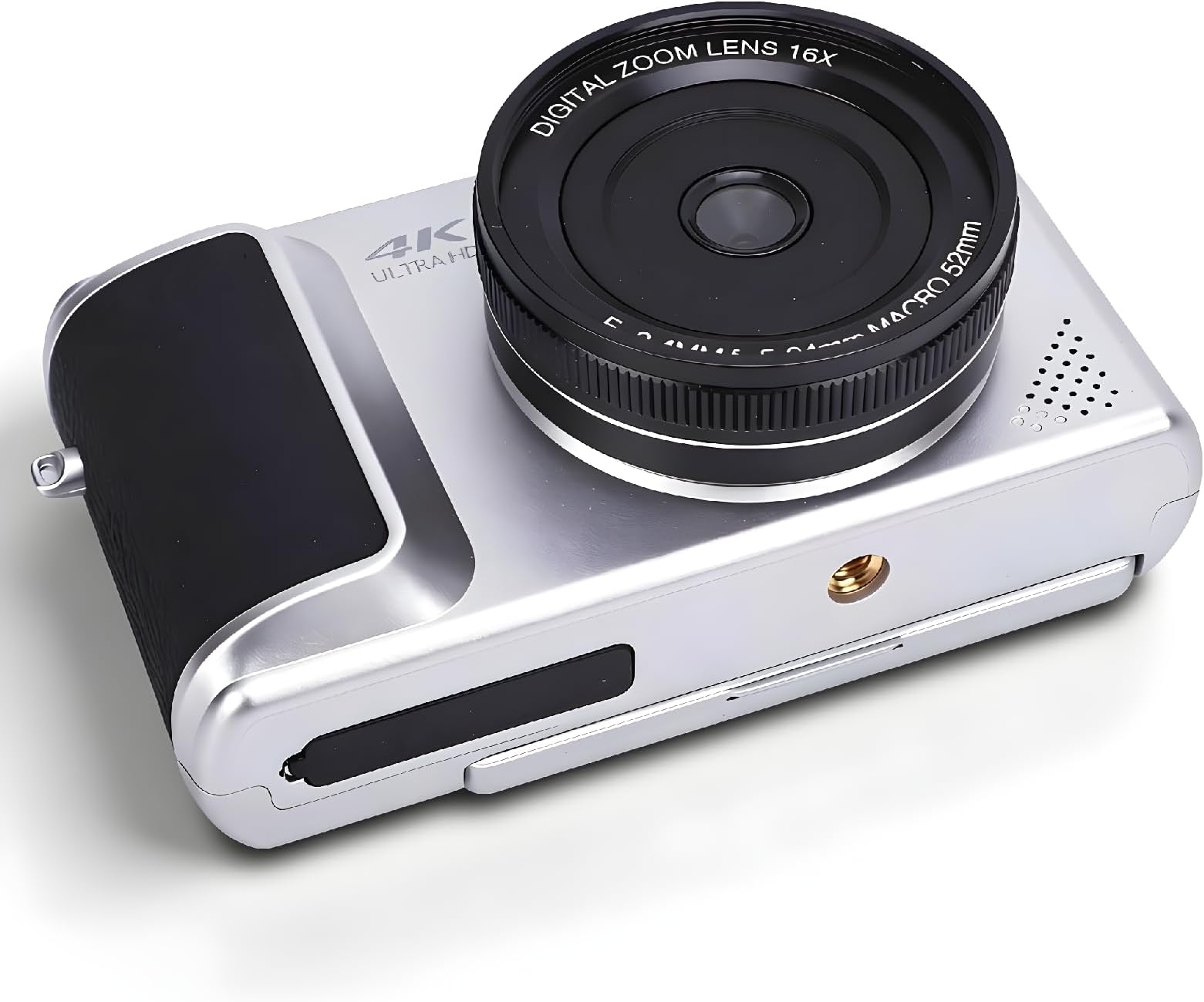كاميرا رقمية 4K بدقة 64 ميجابكسل مع تكبير رقمي 16X وشاشة قابلة للإمالة مقاس 2.8 بوصة 4K Digital Camera 64MP with 16X Zoom and 2.8 Inch Flip Screen