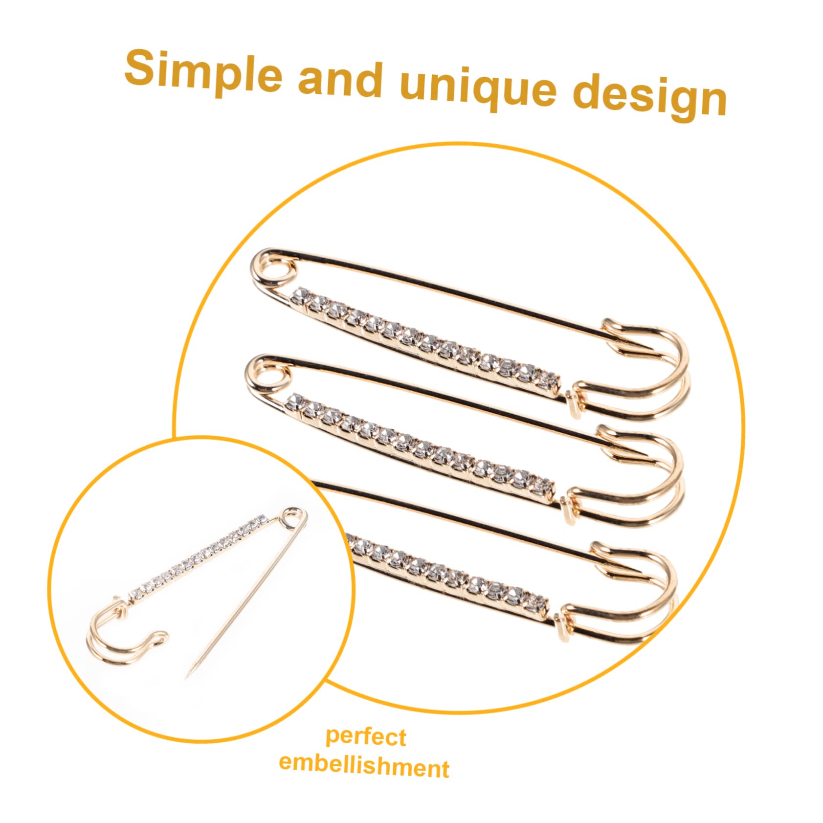 VILLCASE 5 Set Di Spille Di Sicurezza in Metallo Robuste Per Fissaggio Di Indumenti E Progetti Artigianali 12 Pezzi * 5
