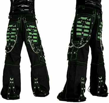 Bondage Rave Men Gothic Cyber Chain Goth Jeans Punk Rock Pant