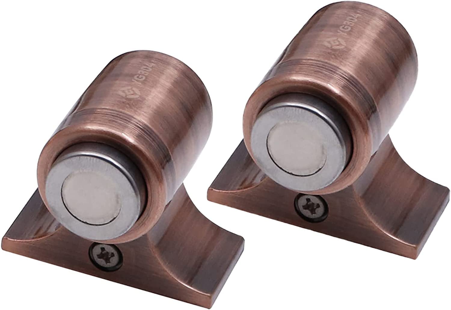 Magnetic Door Stop Magnetyczny Odbojnik Do Drzwi Ze Stali Nierdzewnej Śrubami, Wielokolorowy, 48x22x42mm(Red Bronze)