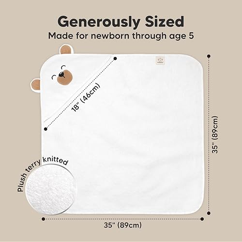 Miniatura 4 de KeaBabies Toalla de bebé con capucha para recién nacido, viscosa derivada de bambú, toallas de baño grandes con capucha para niños, niñas, niños