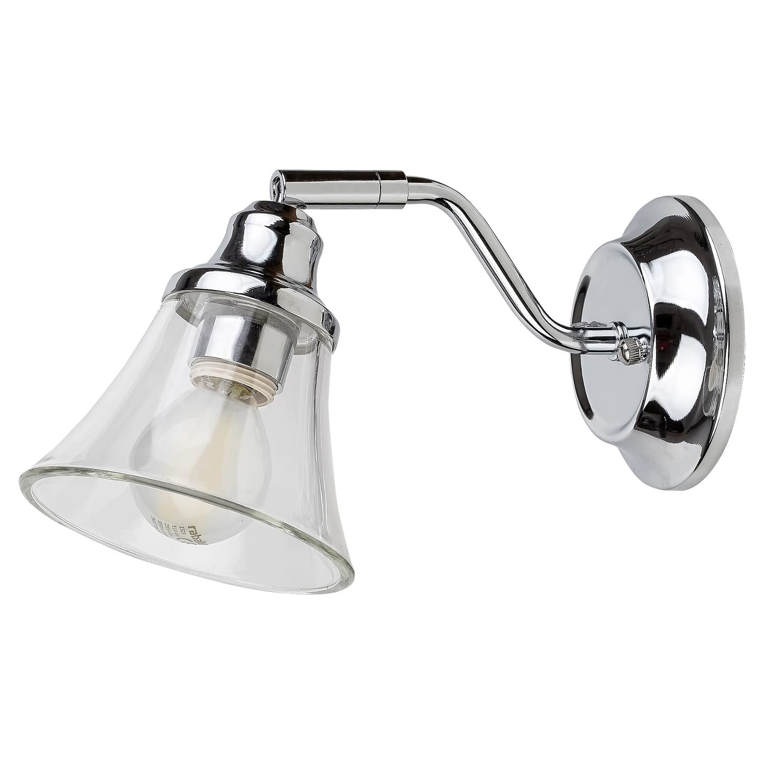Wall Sconce Lamp Light Retro Indoor 40W E14 IP44 Bathroom Wetroom Toilet Silver