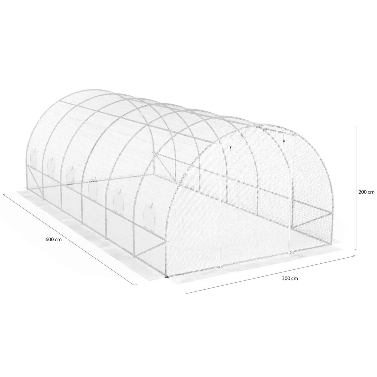 Probache - Bâche de Rechange 130gr/m² pour Serre Tunnel 18 m² Transparente CRIMÉE