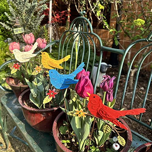 Wkhomedeco BIRD GARDEN PICK 4 Pack Birds Metal Decorative Garden Stakes thumb #4