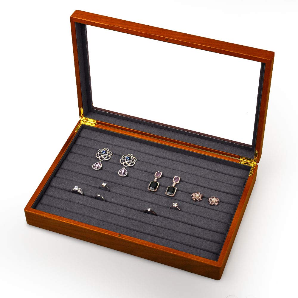 Amazon｜Oirlv ジュエリートレイ 蓋付き 木製 指輪 ピアス