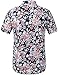 SSLR Men's Summer Floral Button Down Casual Short Sleeve Shirt (Large, Blue Red 1#)
