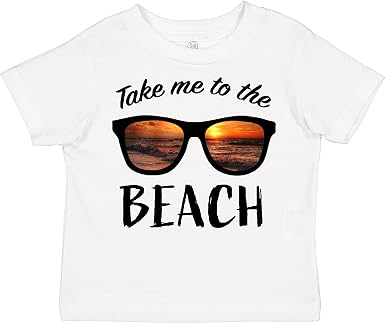 Amazon.com: inktastic Take Me to The Beach - Camiseta de sol con lentes de  sol y puesta de sol para niños pequeños : Ropa, Zapatos y Joyería