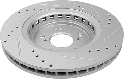 Miniatura 7 de TRQ Pastilla de freno de cerámica delantera y kit de rotor de rendimiento con productos químicos compatibles con Acura MDX