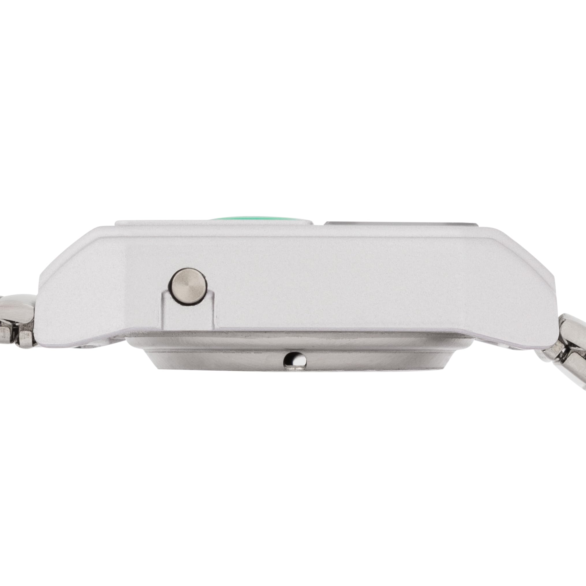 Marschall Deutsch sprechende Digitale Funkarmbanduhr mit Metallzugarmband I 1110V I Silber I Ansage von Zeit und Datum I Weckfunktion I Großes LCD Display