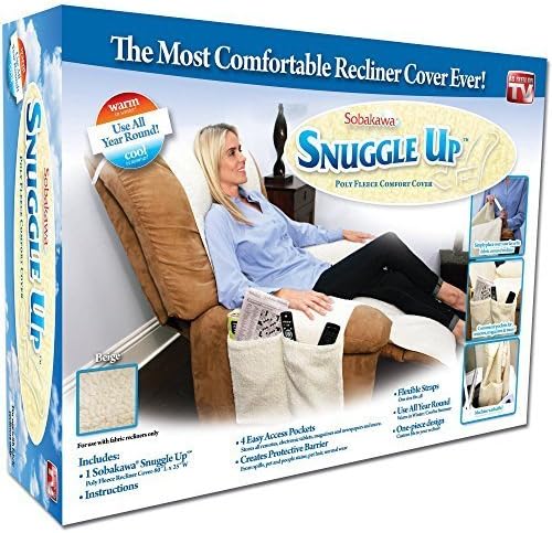 Sobakawa Snuggle Up Recliner Poly Fleece Comfort Chair Seat Cover