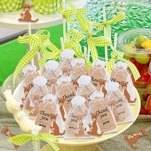 CiciBear 24 Stück Schlüsselanhänger für Känguru-Geburtstag, Babyparty, Waldtiere, Party, Goodie Bag Stuffer, Kindergeburtstag, Karnevalsbelohnungen