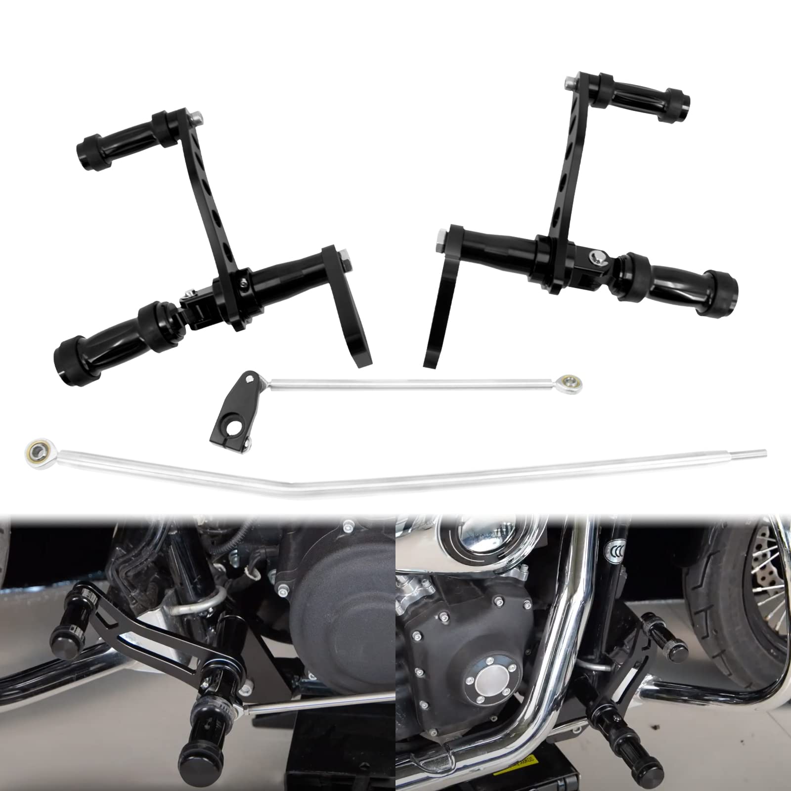 TARAZON Pedane Comandi Avanzati Forward Controls Foot Pegs Per Dyna - Foto 7