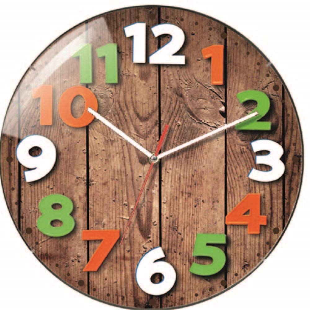 Technoline WT 7430 Orologio Da Parete Quarzo: Diametro 31cm, Cornice Sottile In Plastica, Vetro Bombato, Multicolore - 4