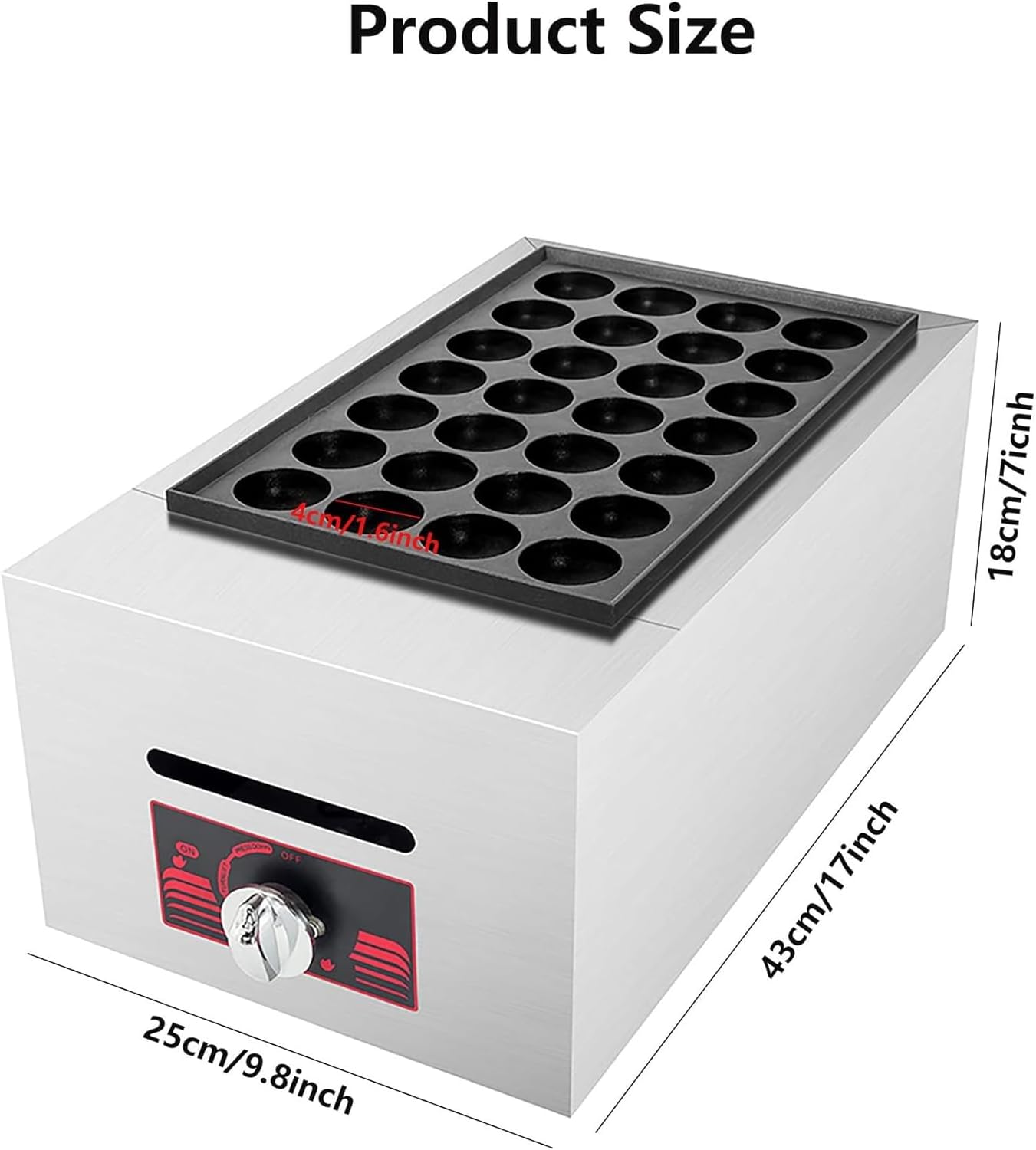 Commercial Takoyaki Maker Machine With 56Pcs 40Mm Ball, Fish Ball Griller Meatball Grilling Machine,Ce/Fcc/Ccc/Pse (A 28 Pcs)
