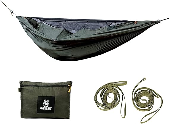 OneTigris KOMPOUND Hamaca para 1 persona con mosquitera