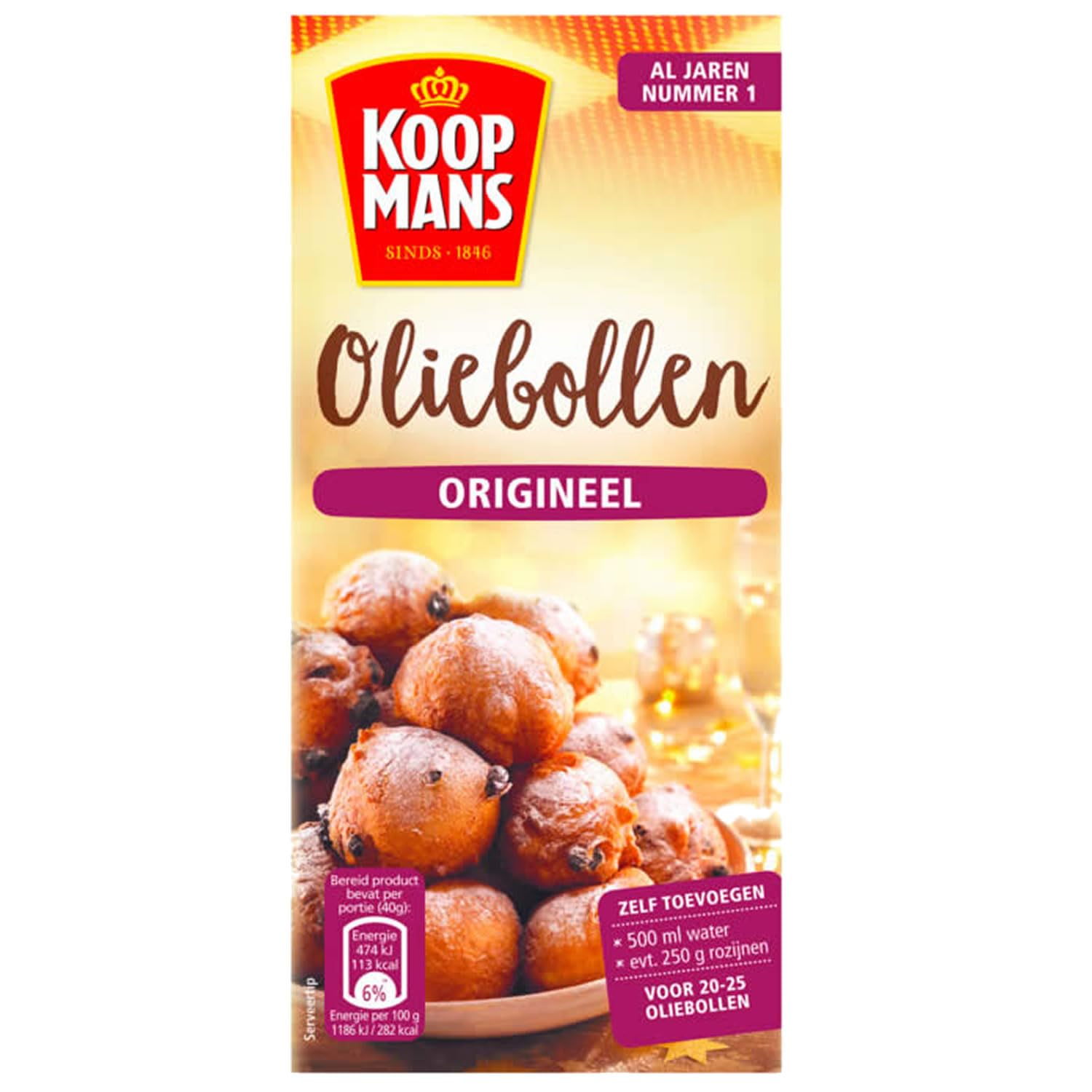 Koopmans Oliebollen - Lote de 10 rosquillas para carnaval (500 g)