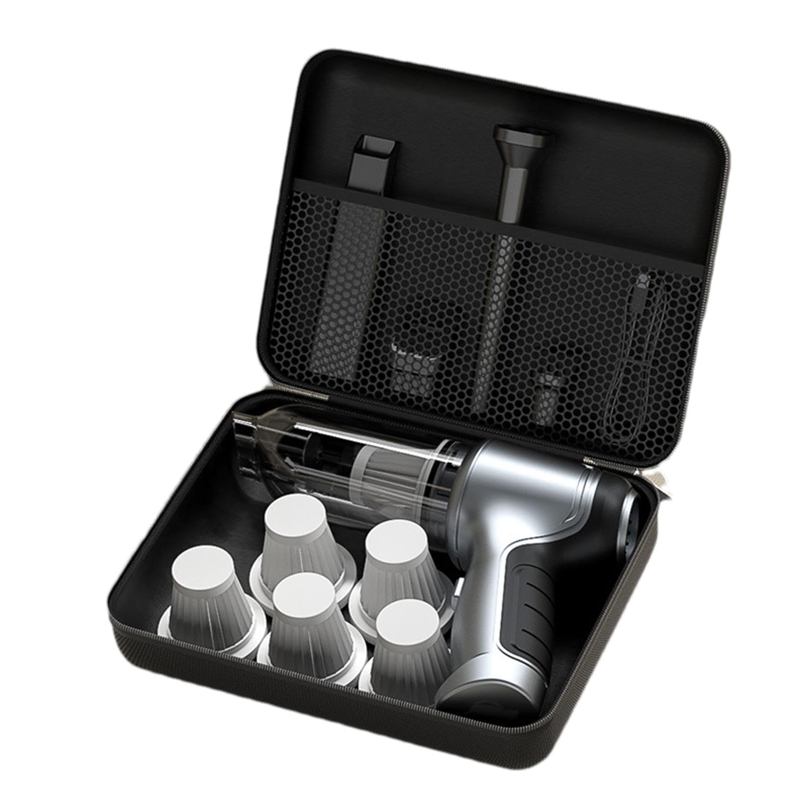 Étui de transport sous vide portable, sac à outils pour aspirateur de voiture, organisateur de poils d'animaux, étui de rangement à fermeture éclair pour aspirateur de voiture