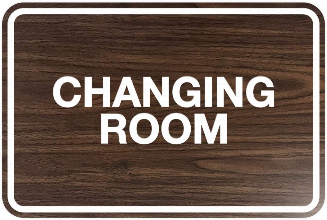 Signs ByLITA Classic Changing Room Sign (Walnut) - Large